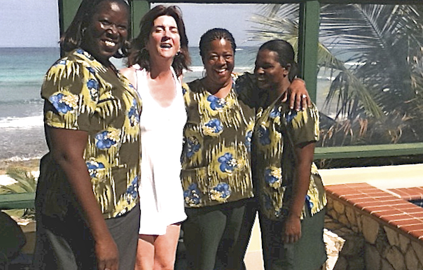 mary kelly with endless summer staff at silver sands jamaica