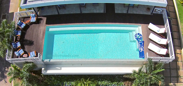 aerial view of moonshine villa - pool