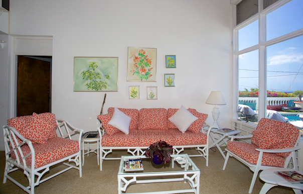 living room of oh boy villa in silversands jamaica