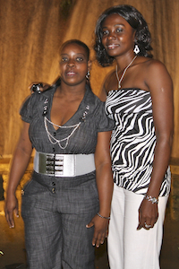 janet and deborah at ruins waterfall restaurant ocho rios