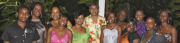 mysilversands staff group photo at ruins waterfall restaturant ocho rios