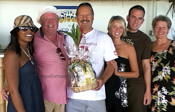 karl eibensteiner with his group at silver sands jamaica