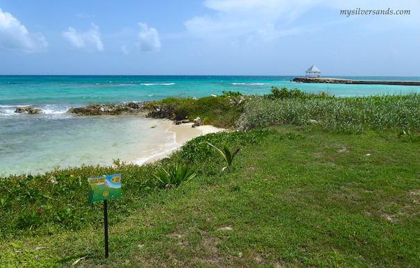 jogging trail sign on west beach