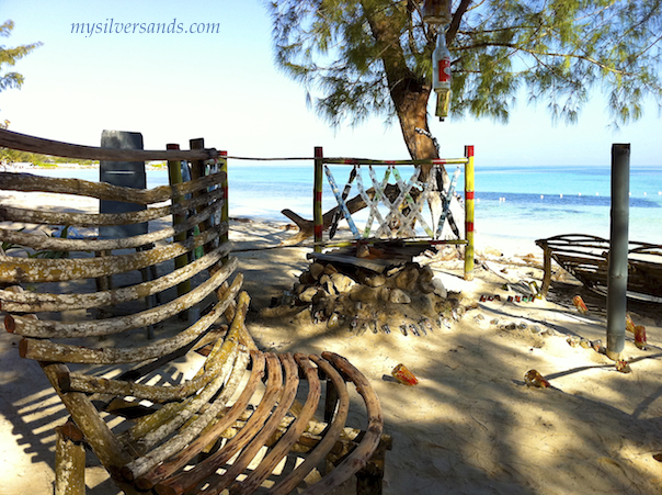 hand made benches and sea view