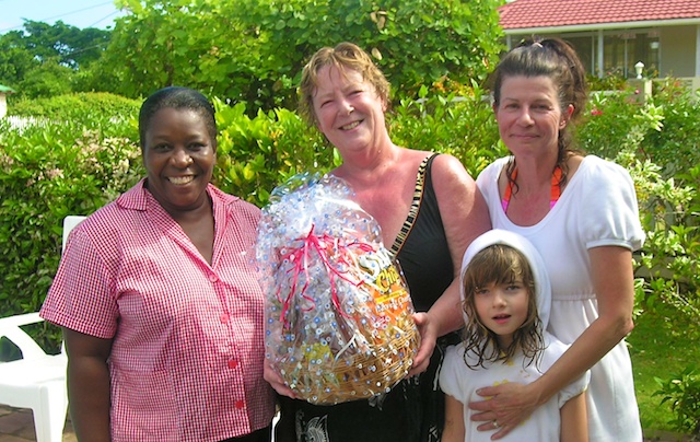 valerie with sandra repeat visitors to valhalla at silver sands jamaica