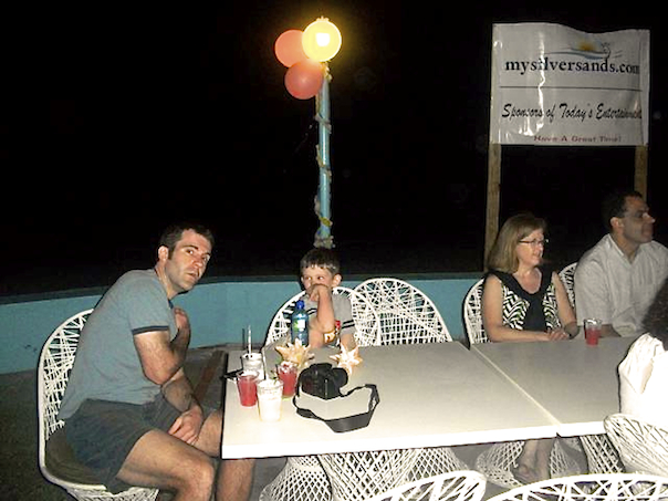 guests watching the entertainment at silver sands welcome party in jamaica